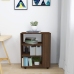 vidaXL plaukts ar riteņiem, brūns, 60x35x75 cm, inženierijas koks