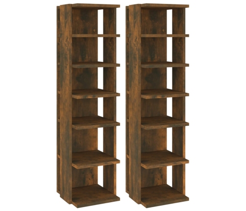 vidaXL apavu plaukti, 2 gab., ozola, 27,5x27x102 cm, inženierijas koks