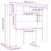 vidaXL gultas galvgalis ar plauktu, melns, 120x18,5x102,5 cm
