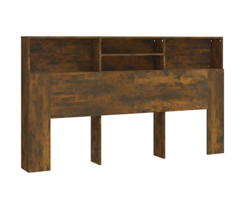 vidaXL gultas galvgalis ar plauktu, ozolkoka krāsa, 180x19x103,5 cm