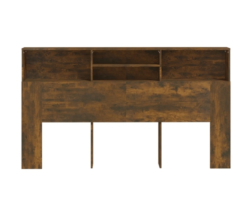 vidaXL gultas galvgalis ar plauktu, ozolkoka krāsa, 180x19x103,5 cm