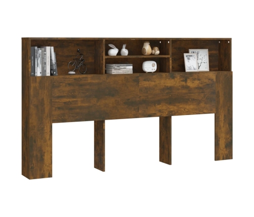 vidaXL gultas galvgalis ar plauktu, ozolkoka krāsa, 180x19x103,5 cm