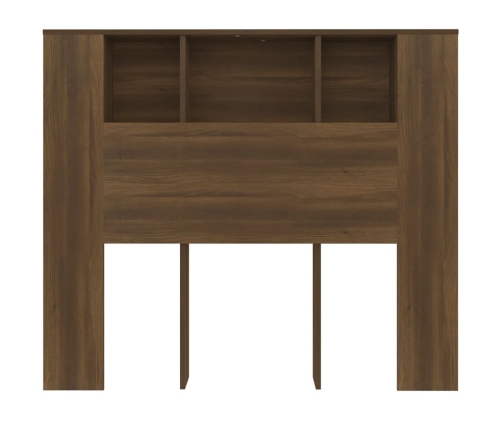 vidaXL gultas galvgalis ar plauktu, ozolkoka krāsa, 120x18,5x102,5 cm