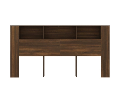 vidaXL gultas galvgalis ar plauktu, ozolkoka krāsa, 200x18,5x104,5 cm