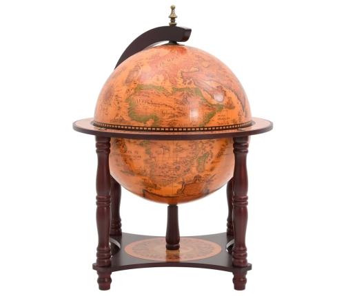 vidaXL vīna pudeļu turētājs, globusa forma, eikalipta masīvkoks