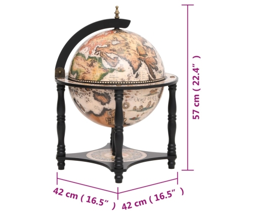 vidaXL vīna pudeļu turētājs, globusa forma, melns, eikalipta masīvkoks