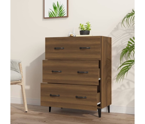 vidaXL kumode, ozolkoka krāsa, 69,5x34x90 cm, inženierijas koks