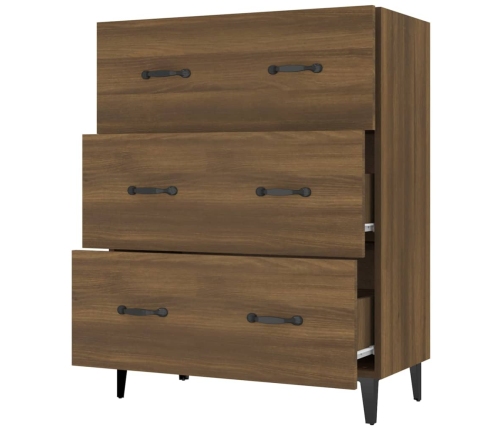 vidaXL kumode, ozolkoka krāsa, 69,5x34x90 cm, inženierijas koks