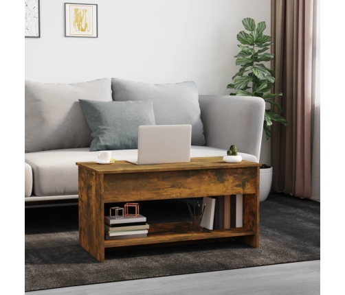 vidaXL kafijas galdiņš, ozolkoka, 102x50x52,5 cm, inženierijas koks