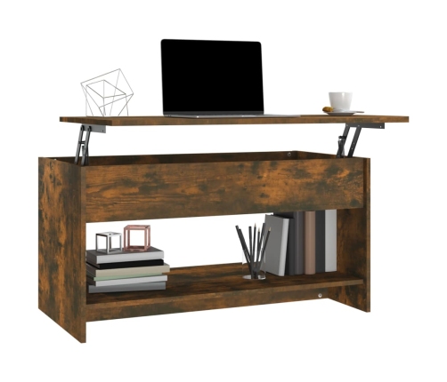 vidaXL kafijas galdiņš, ozolkoka, 102x50x52,5 cm, inženierijas koks