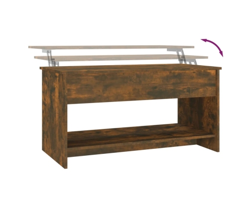 vidaXL kafijas galdiņš, ozolkoka, 102x50x52,5 cm, inženierijas koks