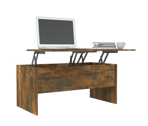 vidaXL kafijas galdiņš, ozolkoka, 102x50,5x46,5 cm, inženierijas koks