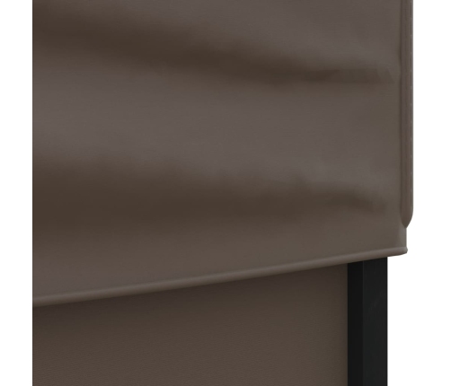 vidaXL saliekama nojume ar sienām, pelēkbrūna, 2x2 m