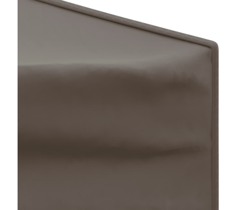 vidaXL saliekama nojume ar sienām, pelēkbrūna, 3x3 m