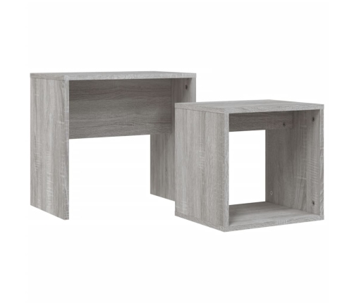 vidaXL kafijas galdiņi, 2 gab., sabīdāmi, ozola, inženierijas koks