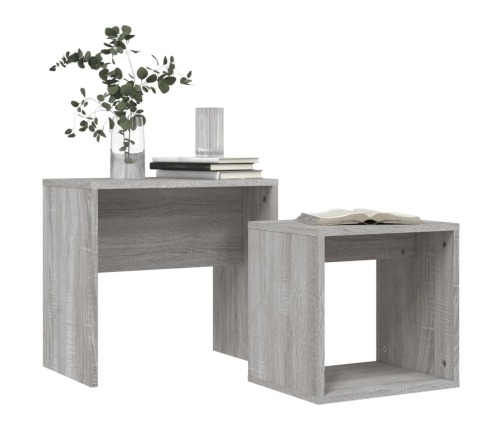 vidaXL kafijas galdiņi, 2 gab., sabīdāmi, ozola, inženierijas koks