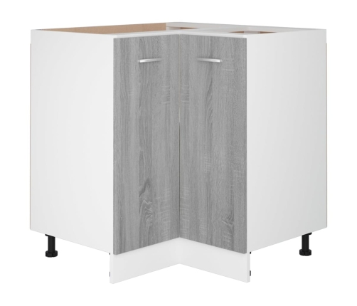 Virtuves Skapītis, Pelēks, 75,5X75,5X81,5 Cm, Inženierijas Koks Vidaxl