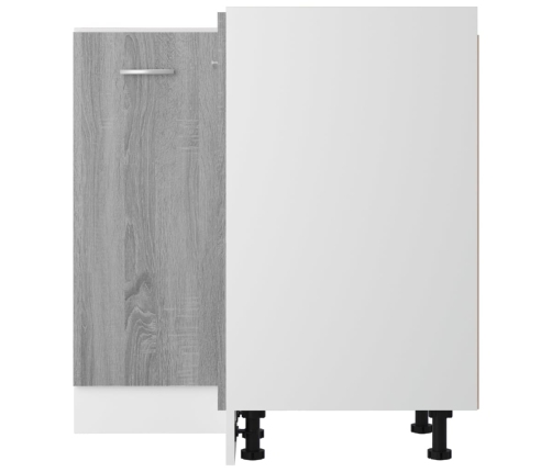 Virtuves Skapītis, Pelēks, 75,5X75,5X81,5 Cm, Inženierijas Koks Vidaxl