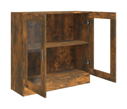 vidaXL vitrīnas skapis, ozola krāsa, 82,5x30,5x80cm, inženierijas koks