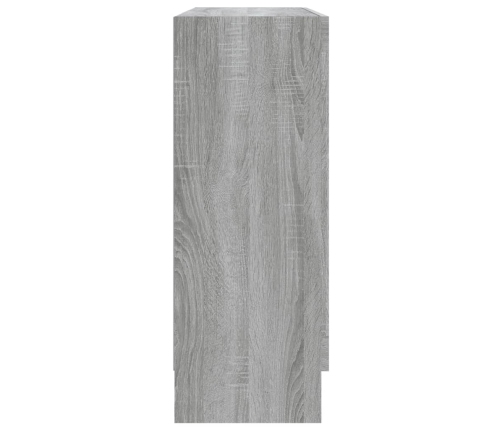 vidaXL vitrīnas skapis, pelēka ozola krāsa, 82,5x30,5x80 cm, koks