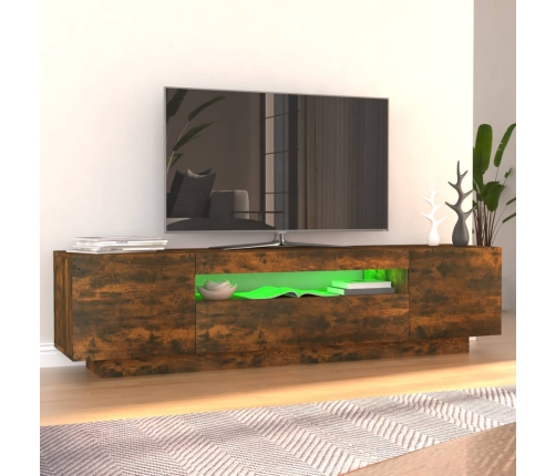 vidaXL TV skapītis ar LED apgaismojumu, ozolkoka krāsa, 160x35x40 cm