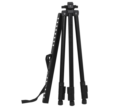 vidaXL, regulējams molberts, melns metāls