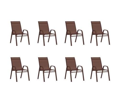 9-Daļīgs Dārza Mēbeļu Komplekts, Brūns, Melns Vidaxl