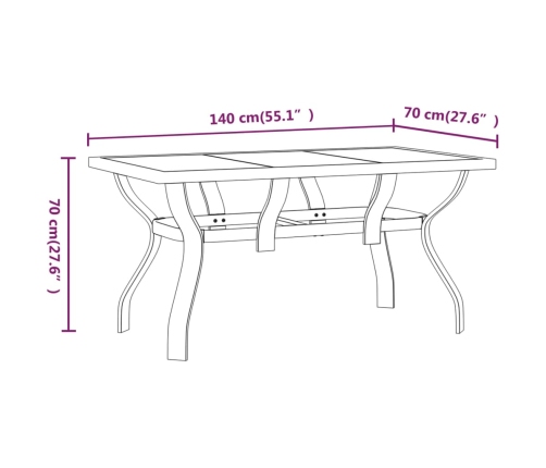 7-Daļīgs Dārza Mēbeļu Komplekts, Melns Vidaxl