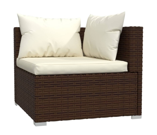 vidaXL 8-daļīgs dārza atpūtas mēbeļu komplekts, brūna PE rotangpalma