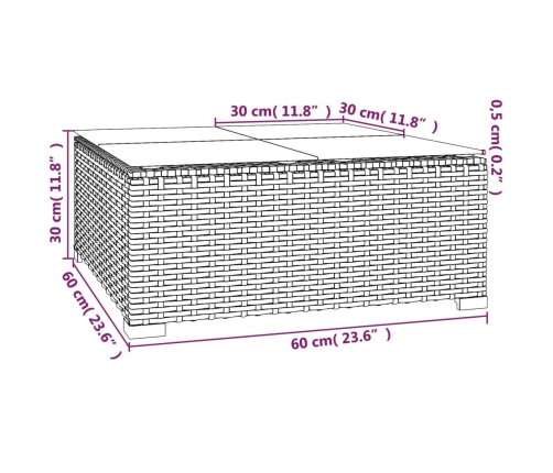 vidaXL 10-daļīgs dārza atpūtas mēbeļu komplekts, brūna PE rotangpalma