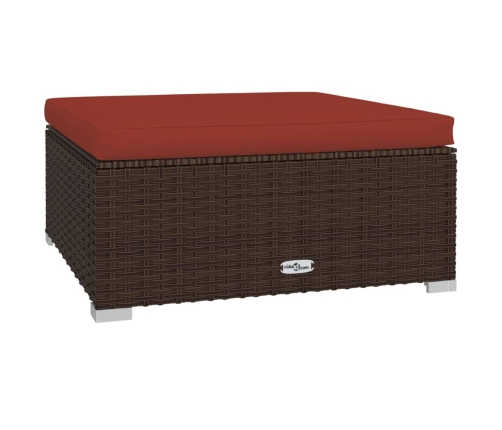 vidaXL 10-daļīgs dārza atpūtas mēbeļu komplekts, brūna PE rotangpalma