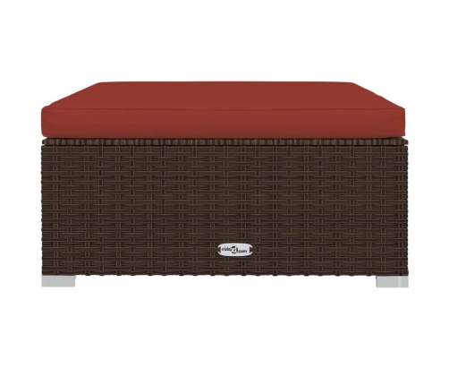 vidaXL 10-daļīgs dārza atpūtas mēbeļu komplekts, brūna PE rotangpalma