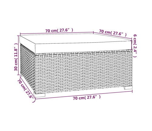 vidaXL 10-daļīgs dārza atpūtas mēbeļu komplekts, brūna PE rotangpalma