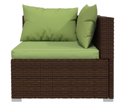 vidaXL 10-daļīgs dārza atpūtas mēbeļu komplekts, brūna PE rotangpalma