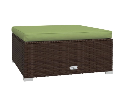 vidaXL 10-daļīgs dārza atpūtas mēbeļu komplekts, brūna PE rotangpalma