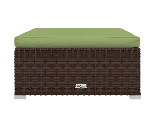 vidaXL 10-daļīgs dārza atpūtas mēbeļu komplekts, brūna PE rotangpalma