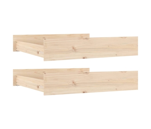 vidaXL gultas atvilktnes, 2 gab., priedes masīvkoks