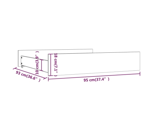 vidaXL gultas atvilktnes, 2 gab., priedes masīvkoks