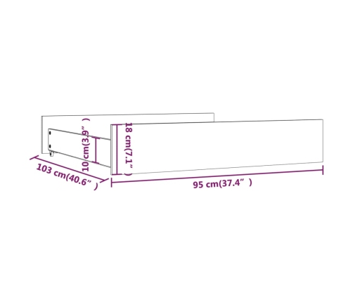 vidaXL gultas atvilktnes, 2 gab., priedes masīvkoks, baltas