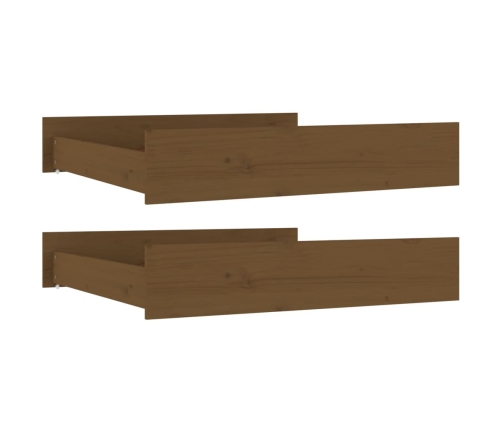 vidaXL gultas atvilktnes, 2 gab., medus brūnas, priedes masīvkoks