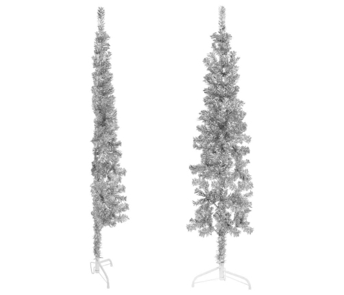 Mākslīgā Ziemassvētku Egle, Statīvs, Pusapaļa, Sudraba, 180 Cm Vidaxl