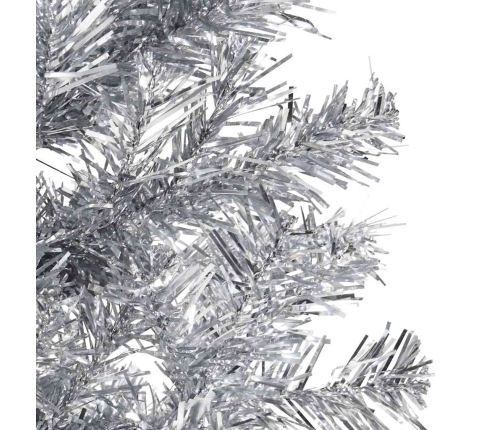 Mākslīgā Ziemassvētku Egle, Statīvs, Pusapaļa, Sudraba, 180 Cm Vidaxl