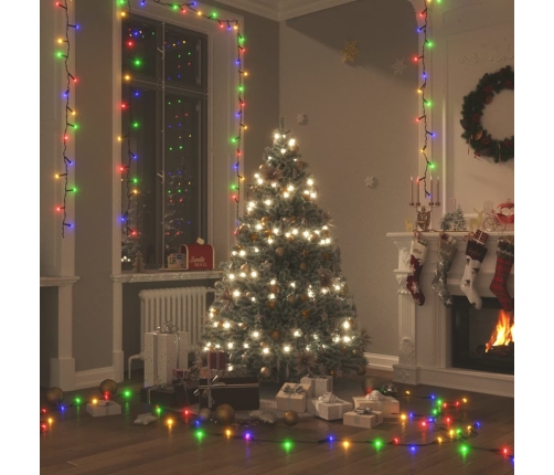 vidaXL LED lampiņu virtene ar 2000 LED, daudzkrāsaina, 200 m, PVC