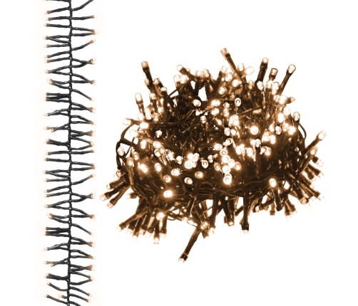 vidaXL LED lampiņu virtene ar 400 LED, silti balta, 7,4 m, PVC