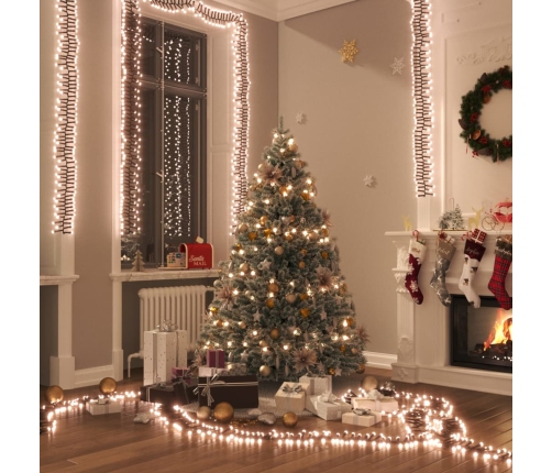 vidaXL LED lampiņu virtene ar 400 LED, silti balta, 7,4 m, PVC