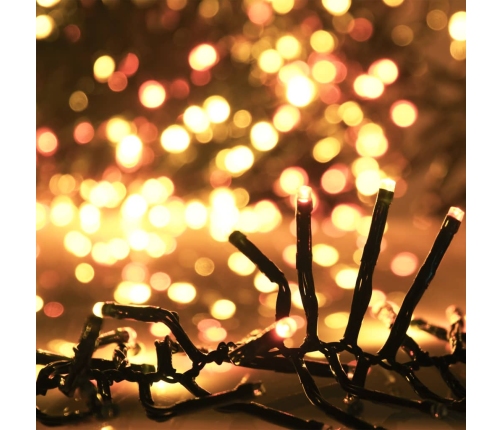 vidaXL LED lampiņu virtene ar 1000 LED, silti balta, 11 m, PVC