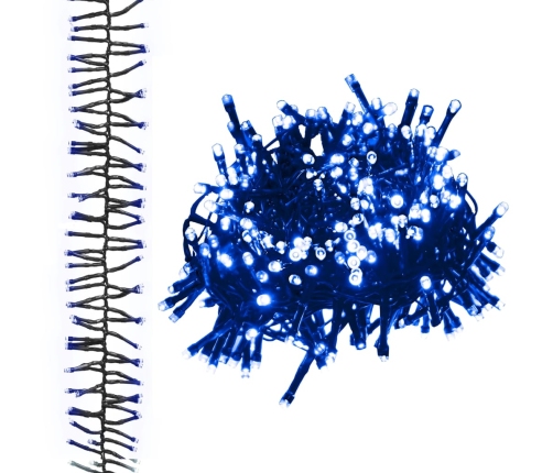 vidaXL LED lampiņu virtene ar 2000 LED, zila, 17 m, PVC