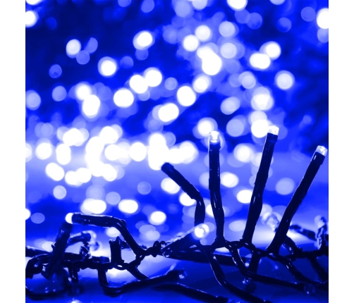 vidaXL LED lampiņu virtene ar 2000 LED, zila, 17 m, PVC