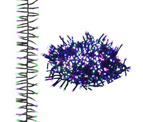 vidaXL LED lampiņu virtene ar 2000 LED, pasteļtoņi, 17 m, PVC