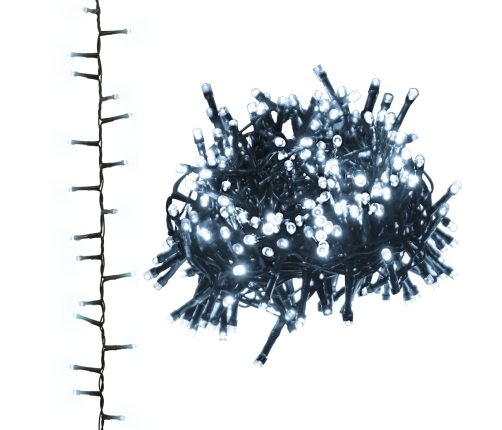 vidaXL LED lampiņu virtene ar 2000 LED, vēsi balta, 45 m, PVC